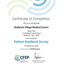 Certificate of Cmpleteion of patient feed back 2023-1